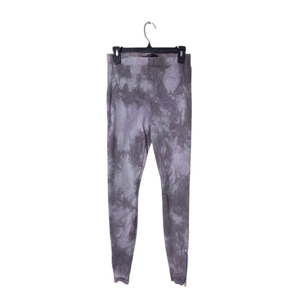 Joes Jeans Purple Tie-Dye Leggings With Ankle Zippers Size M